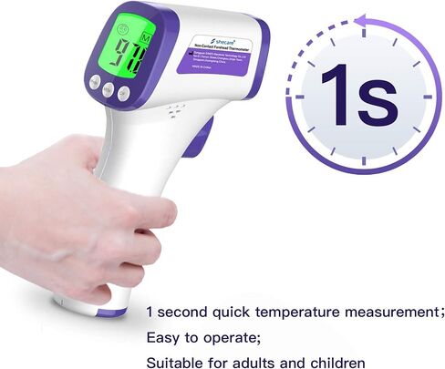 Shecare Touchless Infrared Forehead Thermometer Non-Contact Forehead Thermometer for Adults and Kids Medical Thermometer Touchless for Baby Fever Thermometer Digital Forehead Thermometer in Saudi Arabia