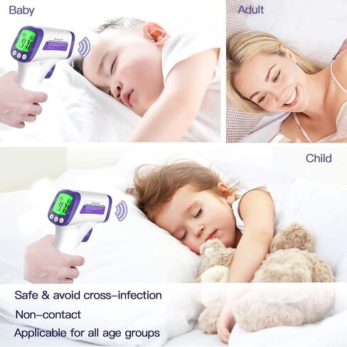 Shecare Touchless Infrared Forehead Thermometer Non-Contact Forehead Thermometer for Adults and Kids Medical Thermometer Touchless for Baby Fever Thermometer Digital Forehead Thermometer in Saudi Arabia