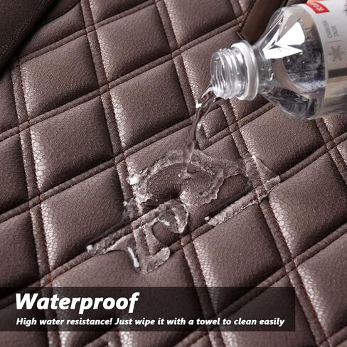 أغطية مقاعد السيارة Coverado الأمامية، عبوتان من أغطية المقاعد العالمية للسيارات، وسائد مقعد جلدية فاخرة، واقيات مقاعد مقاومة للماء والأوساخ وأغطية مقاعد مقاومة للأشعة فوق البنفسجية تناسب معظم المركبات باللون الأسود in Kuwait