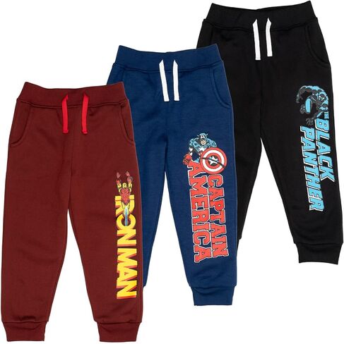 Marvel Avengers Fleece 3 Pack Jogger Pants Toddler to Big Kid Spider-Man Venom Iron Man Thor in Kuwait