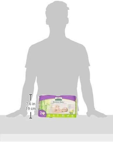 حفاضات أطفال من الخيزران مضادة للحساسية من Aleva Naturals، فائقة النعومة، صديقة للبشرة الحساسة، قابلة للتحلل البيولوجي، للاستعمال مرة واحدة - مقاس 2 (6-17 رطل/3-8 كجم) | 30 قيراط، 37845 in Kuwait