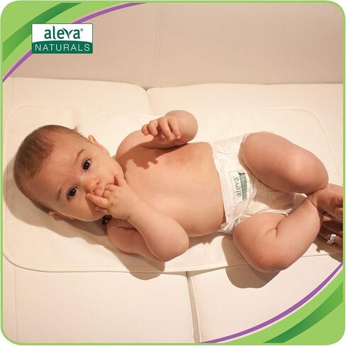 حفاضات أطفال من الخيزران مضادة للحساسية من Aleva Naturals، فائقة النعومة، صديقة للبشرة الحساسة، قابلة للتحلل البيولوجي، للاستعمال مرة واحدة - مقاس 2 (6-17 رطل/3-8 كجم) | 30 قيراط، 37845 in Kuwait