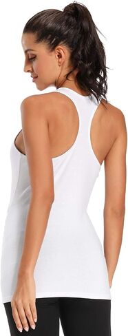Ecavus Women's Maternity Tank Tops Seamless Racerback Sleeveless Workout Athletic Yoga Tops Pregnancy Shirt in Saudi Arabia
