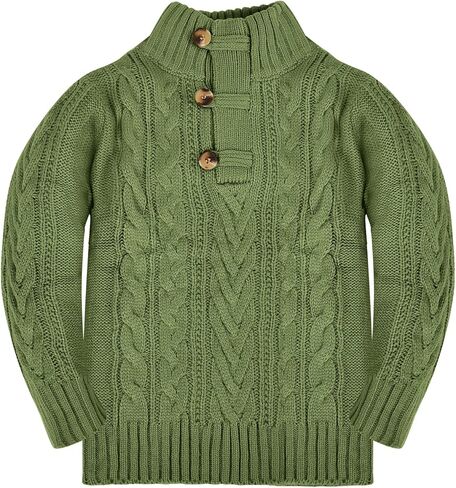 Zhaovi's Toddler Girl Boys Knit Cable Turtleneck Sweater Baby Pullover Outwear Spring Fall Winter in Kuwait