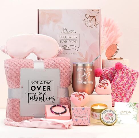 Get Well Soon Gifts for Women Birthday Gift Unique-Care Package for Women Self Care Gift Baskets for Women Relaxing Spa Gift Cheer Up Thinking of You Gifts for Mom Grandma Wife Friends-Blanket Tumbler in Saudi Arabia