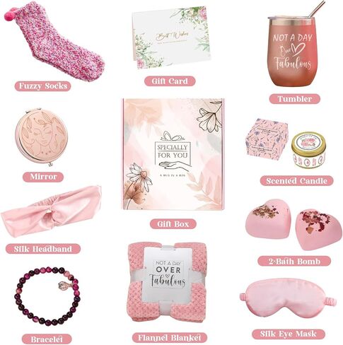 Get Well Soon Gifts for Women Birthday Gift Unique-Care Package for Women Self Care Gift Baskets for Women Relaxing Spa Gift Cheer Up Thinking of You Gifts for Mom Grandma Wife Friends-Blanket Tumbler in Saudi Arabia