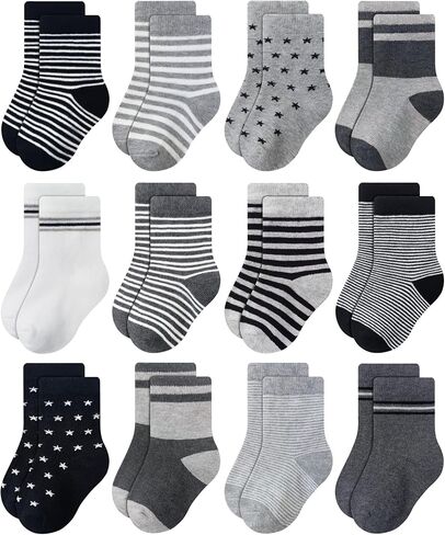 RATIVE Cotton Crew Socks for Unisex Baby Infant Toddler Kids Boys Girls in Saudi Arabia