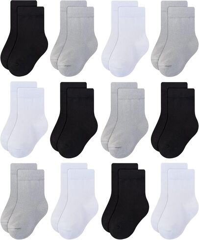 RATIVE Cotton Crew Socks for Unisex Baby Infant Toddler Kids Boys Girls in Kuwait
