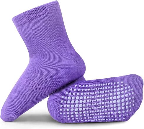 6 Pairs Non Slip Cozy Warm Crew Socks with Grips for Baby Infant Toddler Kids Boys Girls in Saudi Arabia
