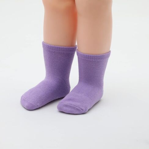 6 Pairs Non Slip Cozy Warm Crew Socks with Grips for Baby Infant Toddler Kids Boys Girls in Saudi Arabia