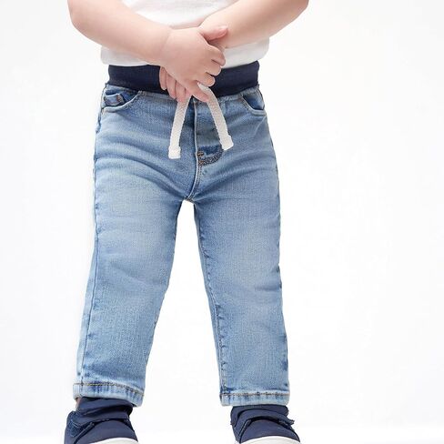 Gerber Unisex Baby Toddler Rib Waist Stretch Skinny Jeans, Light Blue Denim in Saudi Arabia