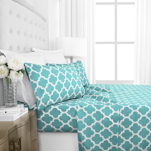 Italian Luxury Twin Size Sheets & Pillowcase Set w/ Deep Pockets - Microfiber Bedding Sets - Machine Washable - Cream in Kuwait
