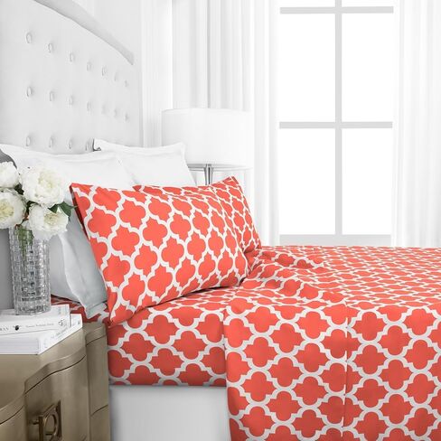 Italian Luxury Twin Size Sheets & Pillowcase Set w/ Deep Pockets - Microfiber Bedding Sets - Machine Washable - Cream in Kuwait