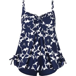 Septangle Women Plus Size Bathing Suits Paisley Print Two Piece Swimsuit Tankini Swimwear in Kuwait