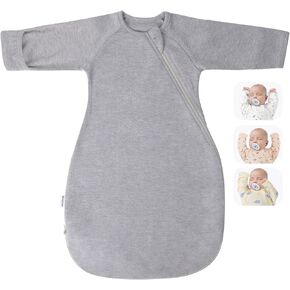 Transitional Swaddle Sack with Arms Up & Sleeves, Mitten Cuffs, 2-Way Zipper, Sleeping Sacks for Newborns - Calms Startle Reflex, Boys & Girls Sleep Bag