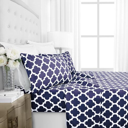Italian Luxury Twin Size Sheets & Pillowcase Set w/ Deep Pockets - Microfiber Bedding Sets - Machine Washable - Cream in Kuwait