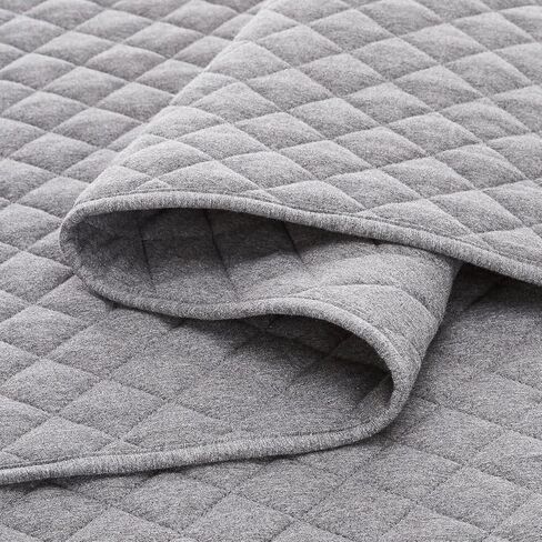 Amazon Basics Cotton Jersey 3-Piece Bed Sheet Set, Twin, Dark Gray, Solid in Kuwait