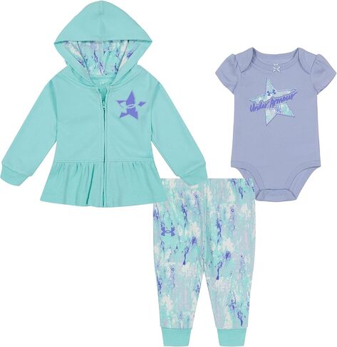 Under Armour UA DISTRESSED MARBLE TAKE ME HOMESET, Turquoise Marble Hoodie, 6-9 Months in Saudi Arabia