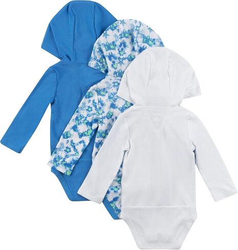 Hanes Baby Long Sleeve Bodysuit, Ultimate Bodysuit Hoodie Boys & Girls, 3-pack in Saudi Arabia