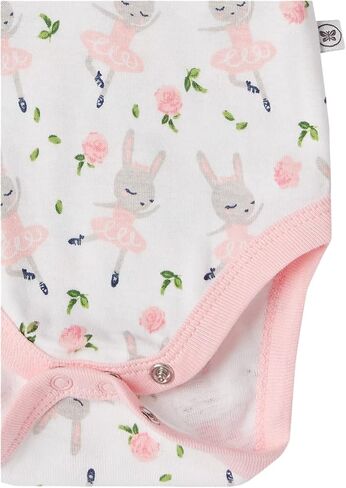 HonestBaby Unisex Baby Organic Cotton Long Sleeve Bodysuits Multi Pack And Toddler T-Shirt Set, 5 Pack Tutu Cute, 0-3 Months US in Saudi Arabia