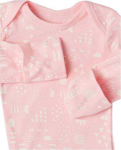 HonestBaby Unisex Baby Organic Cotton Long Sleeve Bodysuits Multi Pack And Toddler T-Shirt Set, 5 Pack Tutu Cute, 0-3 Months US in Saudi Arabia