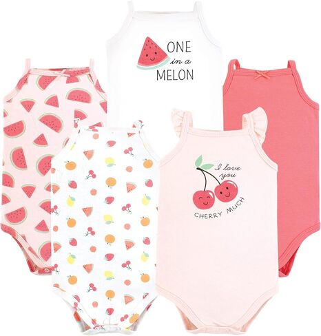 Hudson Baby Unisex Baby Cotton Sleeveless Bodysuits, Fruit Salad, 6-9 Months in Saudi Arabia