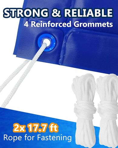 Pool Pillows for Above Ground Pools 4'X 4', 0.4mm Ultra Thick Pool Pillows for Winter, Cold-Resistant Air Pillow for Above Ground Pool, Durable PVC Pool Pillow for Winterizing, Rope Included in Saudi Arabia