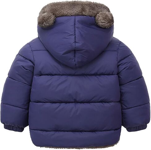 Infant Baby Winter Coat Bear Hooded Jacket Warm Fleece Snowsuit Windproof Outerwear for Toddler Boy Girl 9M-4T in Saudi Arabia