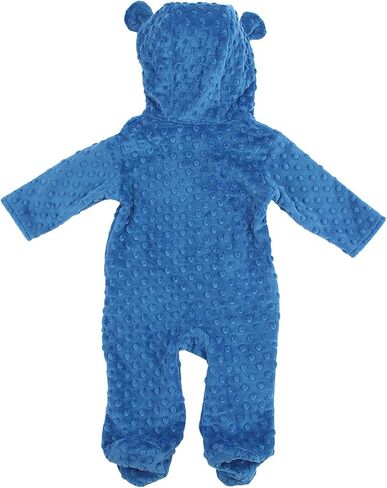 My Blankee Hooded Footie Romper Minky Dot with Ears, Blue, 18-24 Months in Kuwait