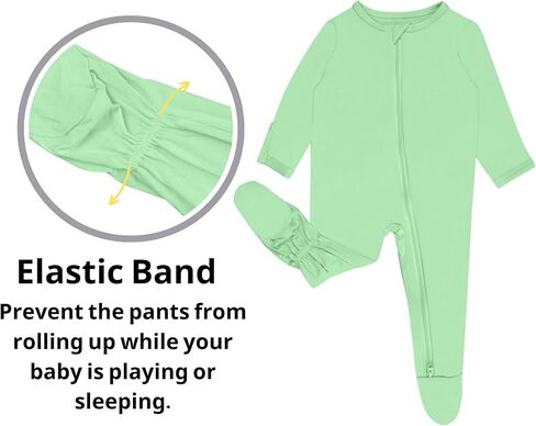 GUISBY Baby 4-Pack Rayon of Bamboo Zip Sleeper Pajamas, NB-18M | Rayon of bamboo softness, 4-pack zip sleepers, footed design, fold-over mittens, sleep & daily wear in Saudi Arabia