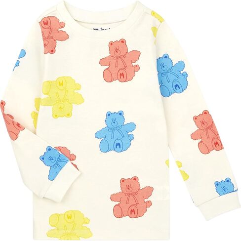 مجموعات ملابس Mollimelli friends 2T~15Y كم طويل للأطفال الصغار الأطفال للفتيات للصبيان ملابس قطن 100% بنمط الحيوانات in Saudi Arabia