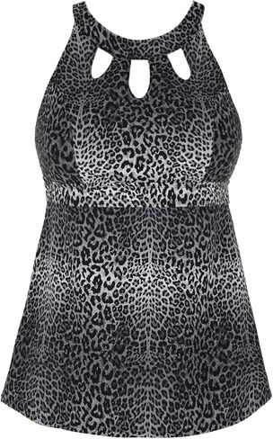 Septangle Women's Halter High Neck Tankini Top Key Hole Bathing Suit in Kuwait