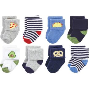 Hudson Baby Unisex Baby Cotton Rich Newborn and Terry Socks, Snacks, 0-6 Months in Saudi Arabia