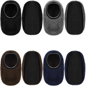 SATINIOR 4 Pairs Kids Toddlers Slipper Socks Non Slip Ankle Socks Coral Velvet Warm Socks for Baby Infants Toddlers Kids