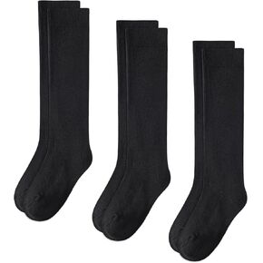 BOOPH Kids Socks Knee High Socks Boys Girls School Uniform Socks Mid Calf Socks 3-14Years