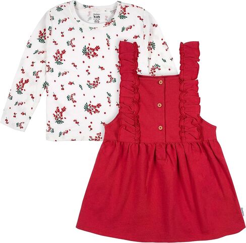 Gerber baby-girls Toddler 2 Piece Overall Dress Set in Saudi Arabia