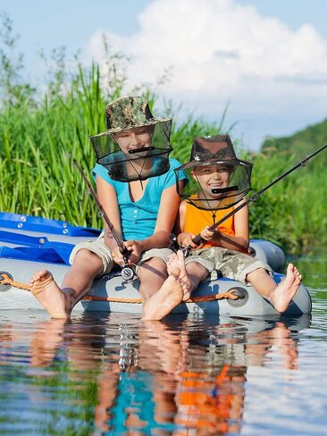 4 Pieces Mosquito Head Mesh Mosquito Cap Net Hat Face Cover with Zipper Foldable Fly Protection Netting Hat for Fishing Hiking Gardening, 4 Colors in Saudi Arabia