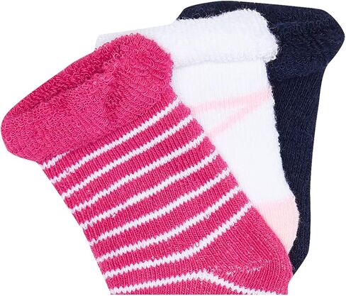 Hudson Baby Unisex Cotton Rich Newborn and Terry Socks, Pink Ballet, 6-12 Months US in Saudi Arabia