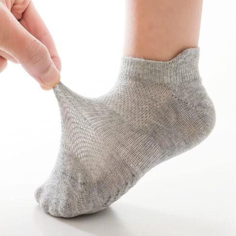 Zumou Toddler Non Slip Socks No Show Anti Skid Ankle With Grips 12 Pairs for Kids Little Girls Boys in Saudi Arabia