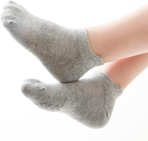Zumou Toddler Non Slip Socks No Show Anti Skid Ankle With Grips 12 Pairs for Kids Little Girls Boys in Saudi Arabia
