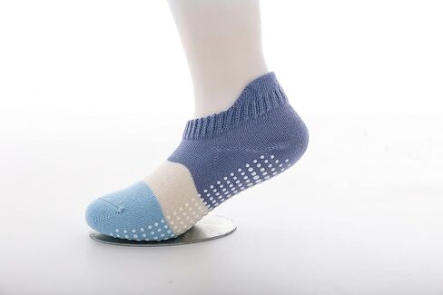 J Poqobog Baby Non-Slip Grip Ankle Socks for Infants Toddlers Boys Little Girls Children with Non Skid Soles in Kuwait
