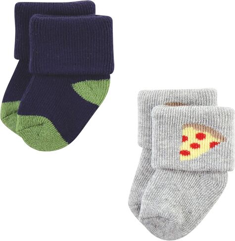 Hudson Baby Unisex Baby Cotton Rich Newborn and Terry Socks, Snacks, 0-6 Months in Saudi Arabia