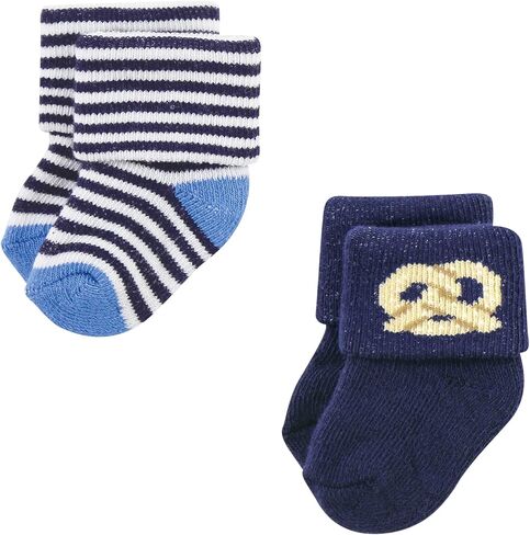 Hudson Baby Unisex Baby Cotton Rich Newborn and Terry Socks, Snacks, 0-6 Months in Saudi Arabia