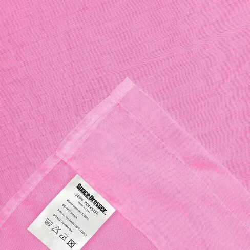 SpaceDresser Basic Rod Pocket Sheer Voile Window Curtain 2 Panels 38 Inches Width 45 Inches Long for Kitchen Bedroom Children Living Room Yard in Kuwait