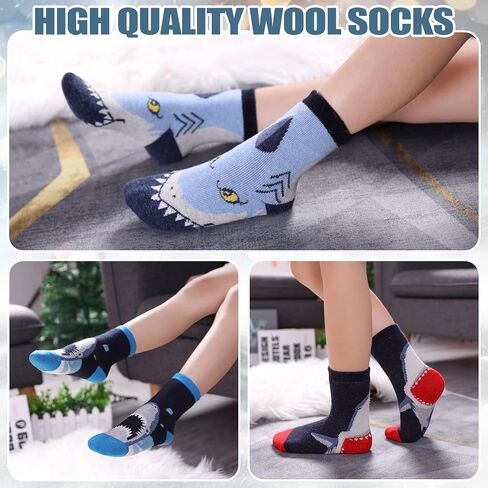 Kids Merino Wool Hiking Socks for Boys Girls Toddlers Thermal Winter Warm Thick Crew Boot Snowboarding Gift Socks in Saudi Arabia