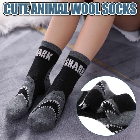 Kids Merino Wool Hiking Socks for Boys Girls Toddlers Thermal Winter Warm Thick Crew Boot Snowboarding Gift Socks in Saudi Arabia