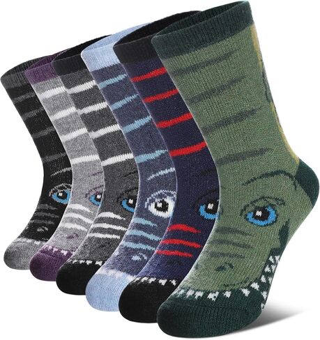 Kids Merino Wool Hiking Socks for Boys Girls Toddlers Thermal Winter Warm Thick Crew Boot Snowboarding Gift Socks in Saudi Arabia