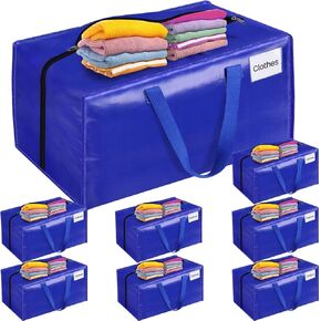 BlissTotes Moving Bags, Heavy Duty Moving Supplies & Storage Bags, Extra Large Packing Bags, Boxes with Tag Pockets, Collapsible Fold Flat Storage Totes, Alternative to Box and Bin, 125L, 4 Packs in Kuwait