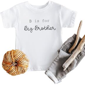 IOEGW Kids B is for Big Brother T-Shirt Funny Pregnancy Announcement Gifts Shirt Cute New Baby Sibling Tee Tops in Saudi Arabia