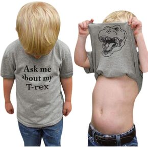 MODNTOGA Baby Boy Ask me About My moo Cow Shirt T-rex Ranch T-Shirt Kids Boy Short Sleeve Cow Tops Toddler Funny Dino Tees (T-rex, 130 (5-6 Years)) in Saudi Arabia
